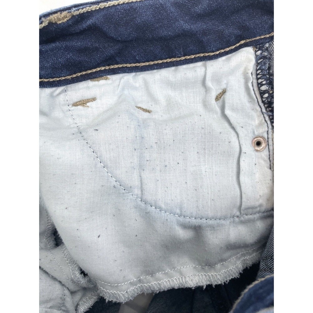 Justice Girl Size 14 Denim Jean Blue Shorts Cuffed Rolled Hem 3" - Picture 4 of 4